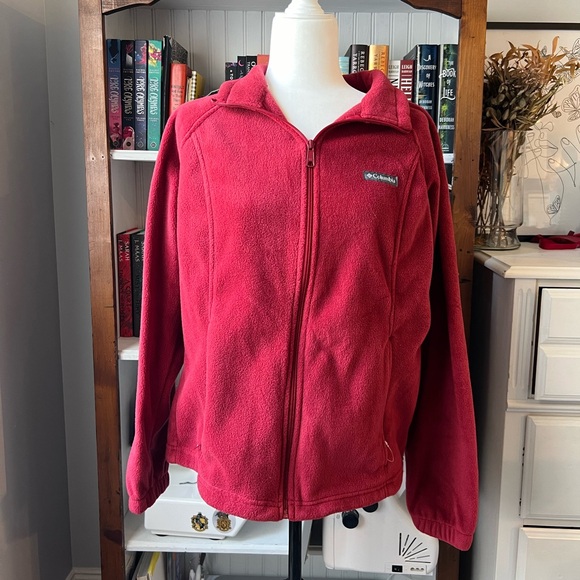 Columbia Jackets & Blazers - Columbia Red Zip Up Fleece Jacket